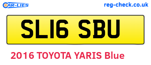 SL16SBU are the vehicle registration plates.