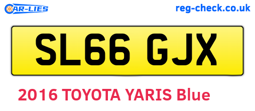 SL66GJX are the vehicle registration plates.
