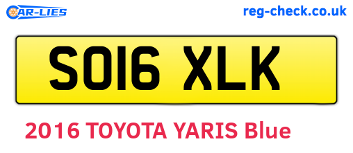 SO16XLK are the vehicle registration plates.