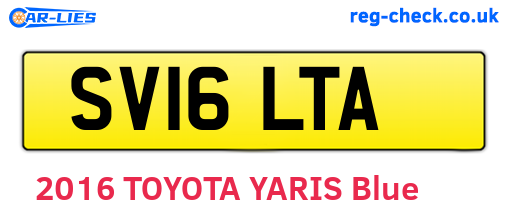SV16LTA are the vehicle registration plates.