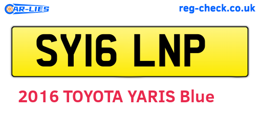 SY16LNP are the vehicle registration plates.