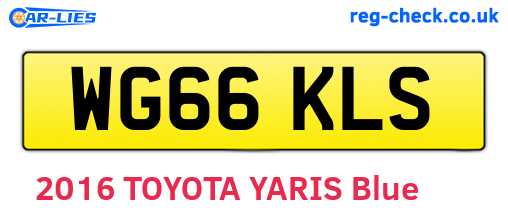 WG66KLS are the vehicle registration plates.