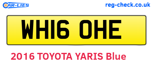 WH16OHE are the vehicle registration plates.