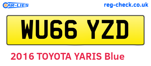 WU66YZD are the vehicle registration plates.