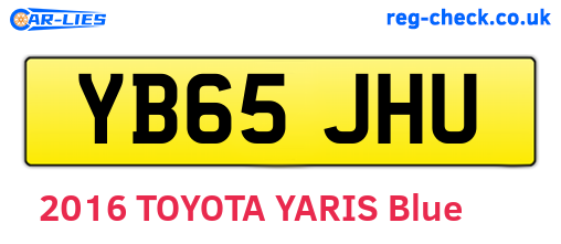 YB65JHU are the vehicle registration plates.