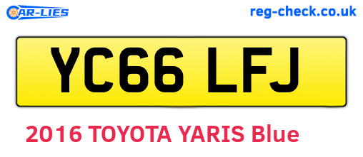 YC66LFJ are the vehicle registration plates.