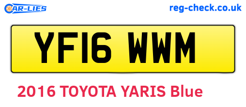 YF16WWM are the vehicle registration plates.