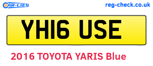 YH16USE are the vehicle registration plates.