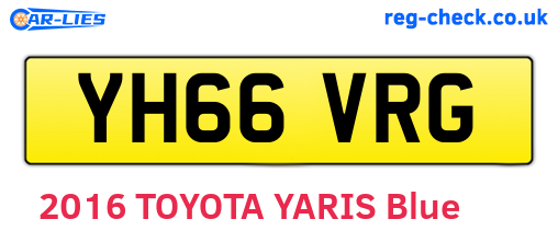 YH66VRG are the vehicle registration plates.