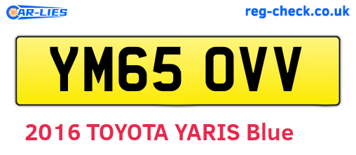 YM65OVV are the vehicle registration plates.