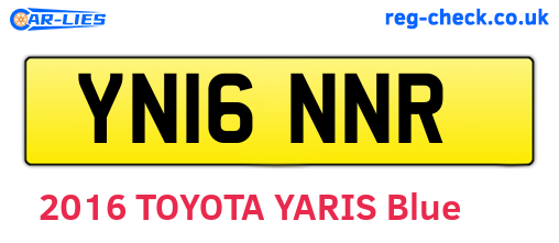 YN16NNR are the vehicle registration plates.