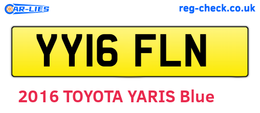 YY16FLN are the vehicle registration plates.