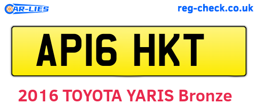 AP16HKT are the vehicle registration plates.