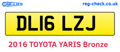 DL16LZJ are the vehicle registration plates.