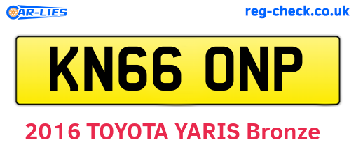 KN66ONP are the vehicle registration plates.