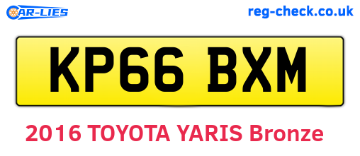 KP66BXM are the vehicle registration plates.
