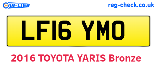 LF16YMO are the vehicle registration plates.