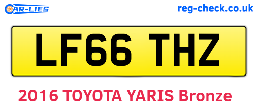 LF66THZ are the vehicle registration plates.