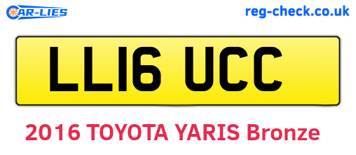 LL16UCC are the vehicle registration plates.