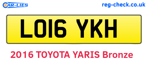 LO16YKH are the vehicle registration plates.