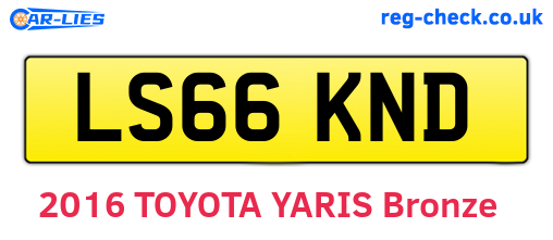 LS66KND are the vehicle registration plates.