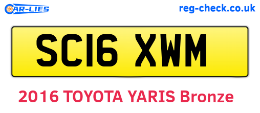 SC16XWM are the vehicle registration plates.