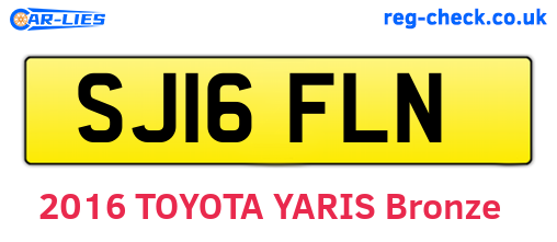 SJ16FLN are the vehicle registration plates.