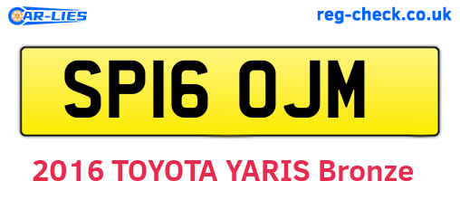 SP16OJM are the vehicle registration plates.