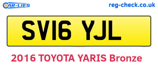 SV16YJL are the vehicle registration plates.