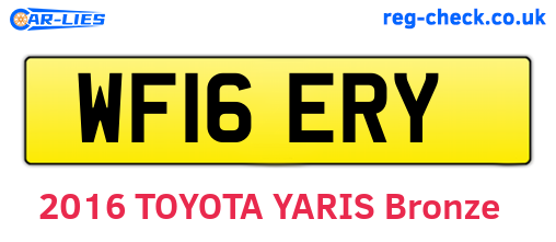 WF16ERY are the vehicle registration plates.
