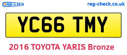 YC66TMY are the vehicle registration plates.