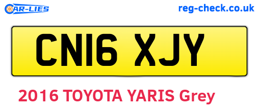 CN16XJY are the vehicle registration plates.