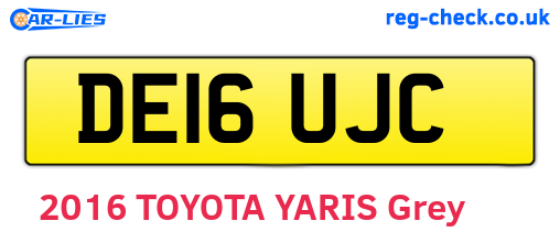 DE16UJC are the vehicle registration plates.