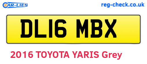 DL16MBX are the vehicle registration plates.
