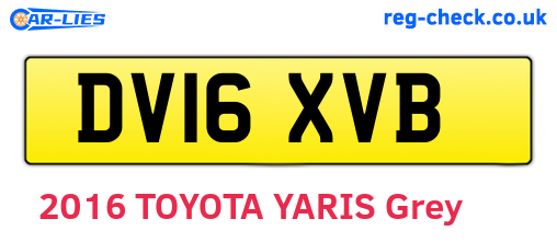 DV16XVB are the vehicle registration plates.