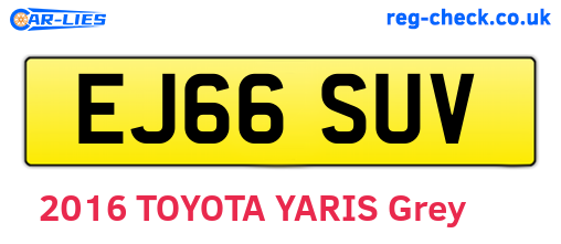 EJ66SUV are the vehicle registration plates.