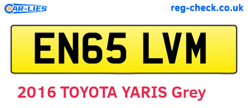 EN65LVM are the vehicle registration plates.