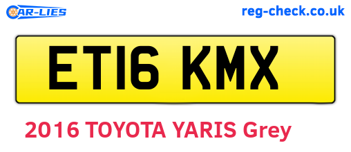ET16KMX are the vehicle registration plates.