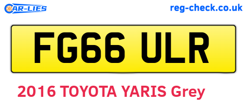 FG66ULR are the vehicle registration plates.