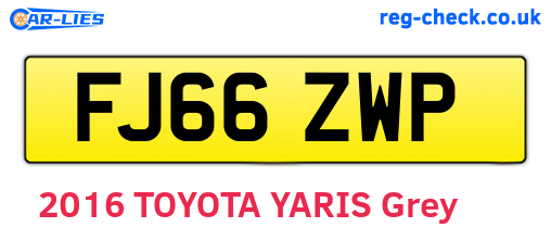 FJ66ZWP are the vehicle registration plates.