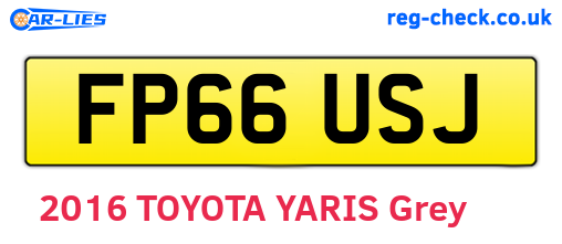FP66USJ are the vehicle registration plates.