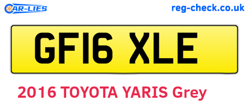 GF16XLE are the vehicle registration plates.