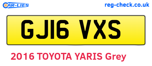GJ16VXS are the vehicle registration plates.