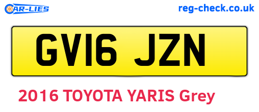GV16JZN are the vehicle registration plates.