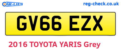 GV66EZX are the vehicle registration plates.