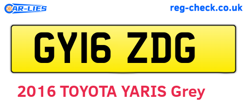 GY16ZDG are the vehicle registration plates.