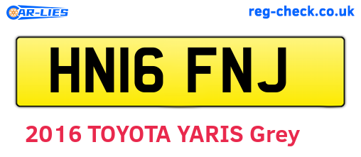 HN16FNJ are the vehicle registration plates.