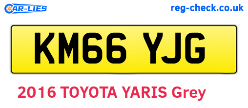 KM66YJG are the vehicle registration plates.