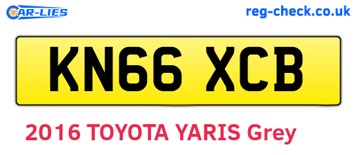 KN66XCB are the vehicle registration plates.