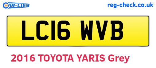 LC16WVB are the vehicle registration plates.